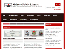 Tablet Screenshot of melrosepubliclibrary.org